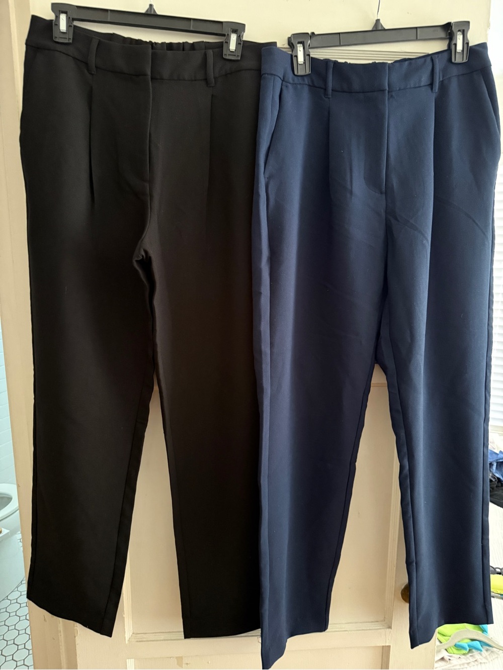 Old Navy Straight-Leg Pants (2 pairs) Black & Navy